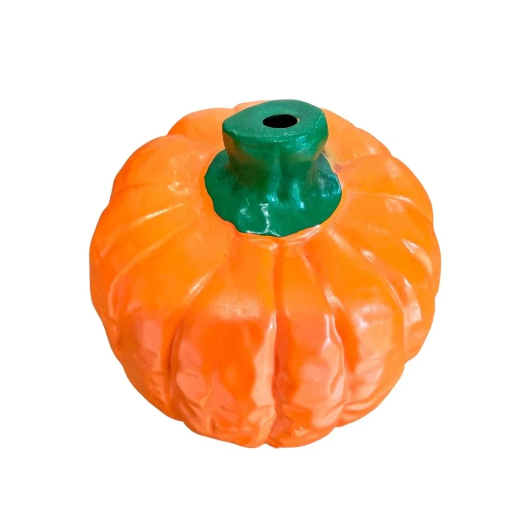 Vintage Halloween Ceramic Pumpkin Jack O Lantern in Original Box Made in Taiwan